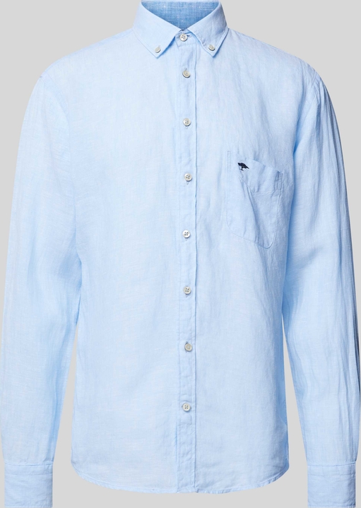 Niebieska koszula Fynch Hatton z kołnierzykiem button down z długim rękawem