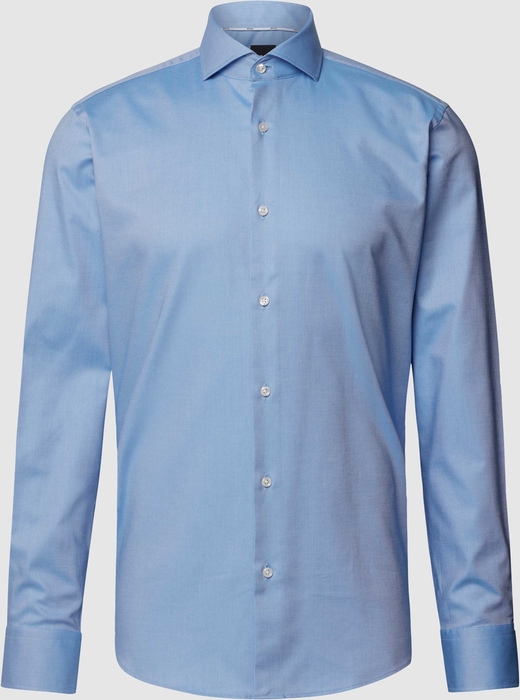 Niebieska koszula Hugo Boss z bawełny z długim rękawem