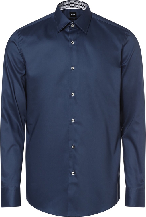 Niebieska koszula Hugo Boss z bawełny z długim rękawem w stylu casual