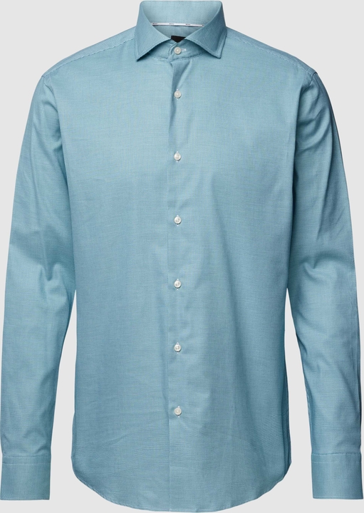 Niebieska koszula Hugo Boss z długim rękawem z bawełny w stylu casual