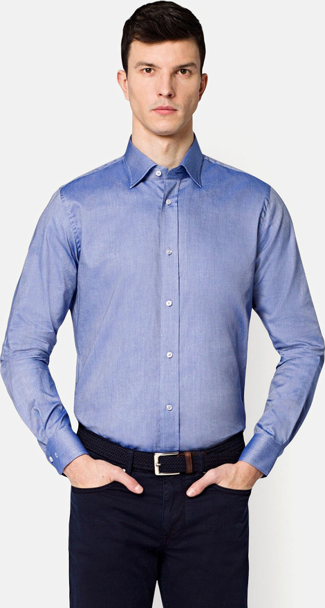 Niebieska koszula LANCERTO z bawełny