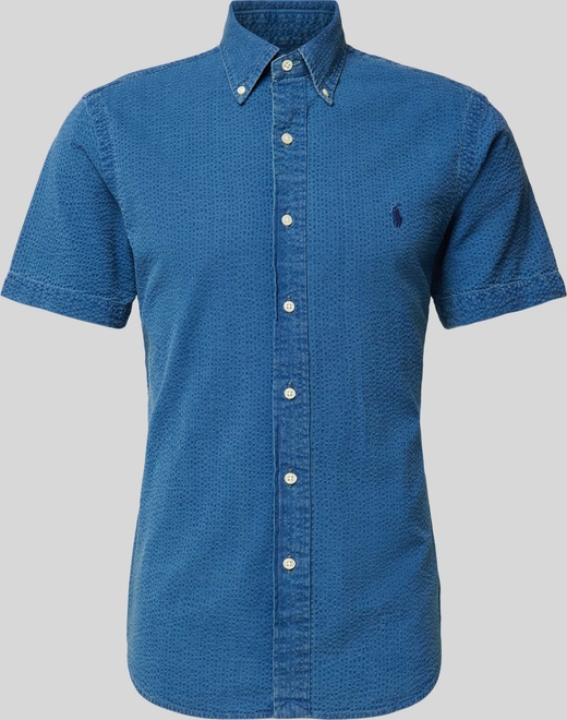 Niebieska koszula POLO RALPH LAUREN w stylu casual z bawełny