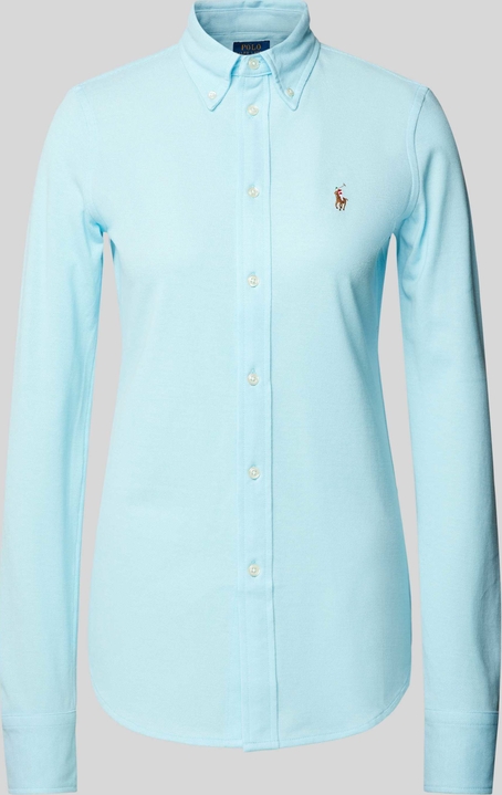 Niebieska koszula POLO RALPH LAUREN z bawełny w stylu casual