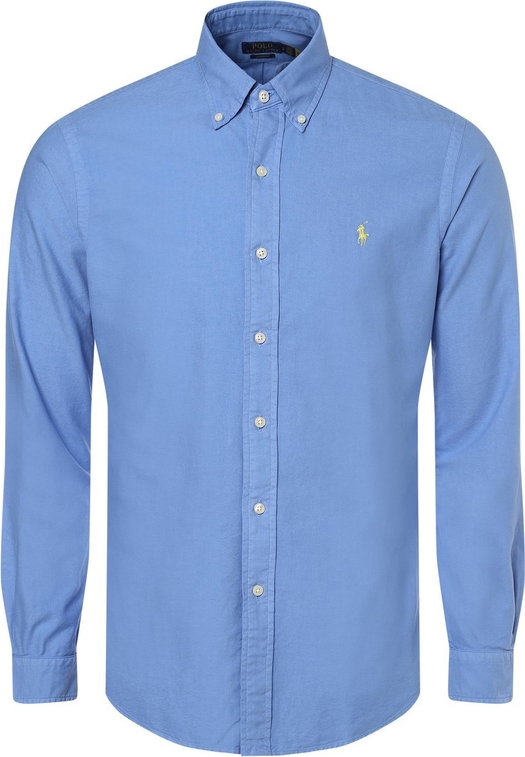 Niebieska koszula POLO RALPH LAUREN z bawełny w stylu casual z długim rękawem