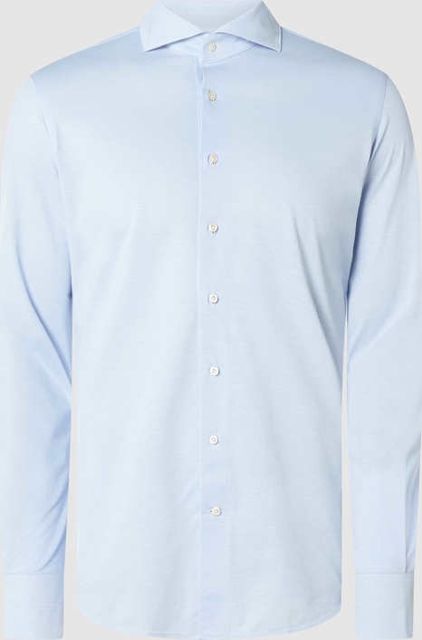 Niebieska koszula PROFUOMO z bawełny z długim rękawem