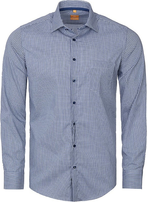 Niebieska koszula Redmond z tkaniny w stylu casual
