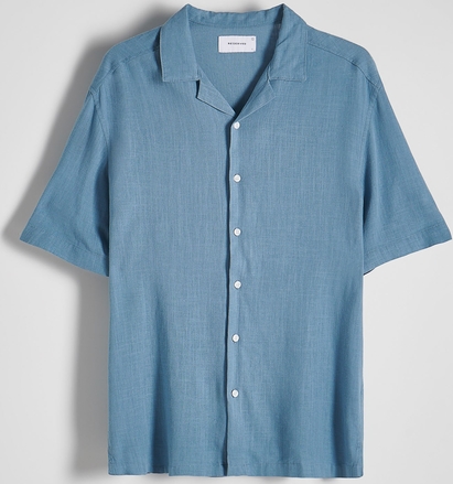 Niebieska koszula Reserved w stylu casual z lnu