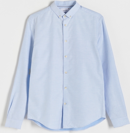 Niebieska koszula Reserved z bawełny