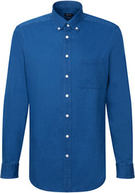 Niebieska koszula Seidensticker w stylu casual z kołnierzykiem button down