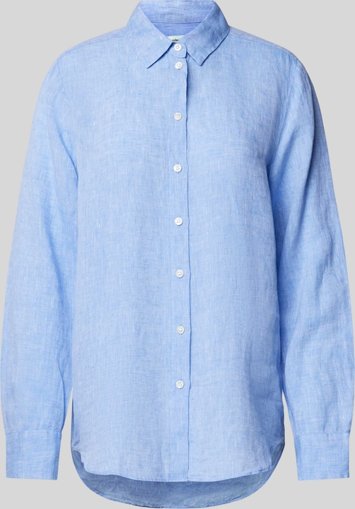 Niebieska koszula Seidensticker z lnu