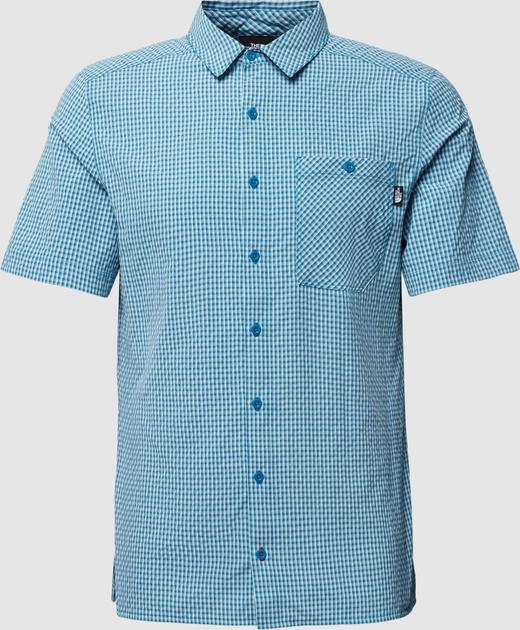 Niebieska koszula The North Face w stylu casual z krótkim rękawem