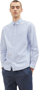 Niebieska koszula Tom Tailor w stylu casual z długim rękawem