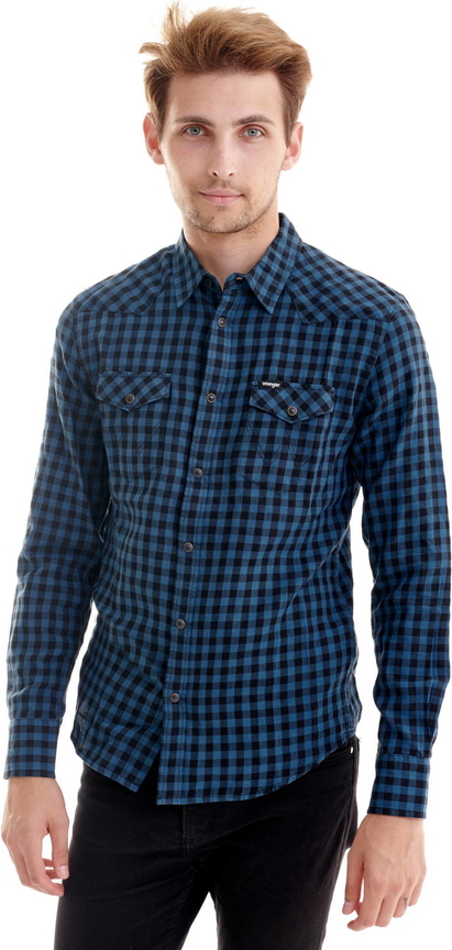 Niebieska koszula Wrangler w stylu casual