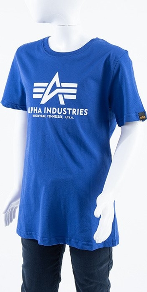 Niebieska koszulka dziecięca Alpha Industries z krótkim rękawem dla chłopców