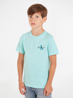 Niebieska koszulka dziecięca Calvin Klein dla chłopców