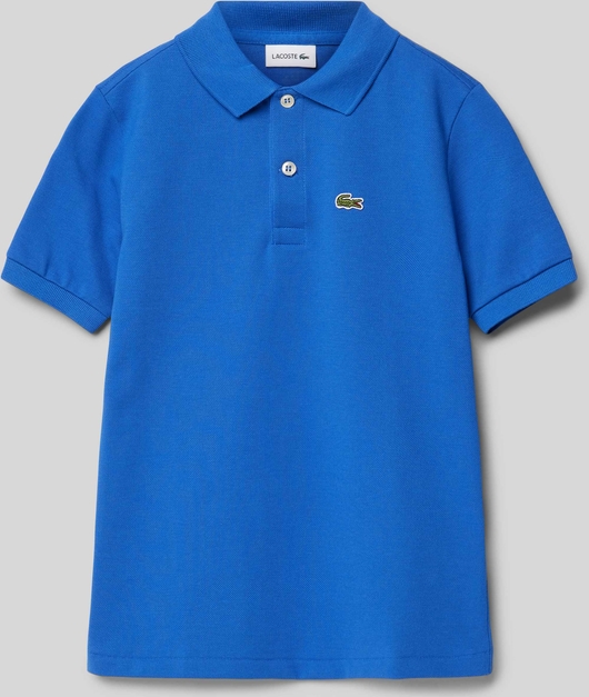 Niebieska koszulka dziecięca Lacoste z bawełny dla chłopców