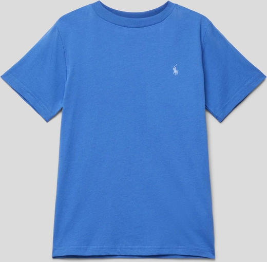 Niebieska koszulka dziecięca POLO RALPH LAUREN z bawełny