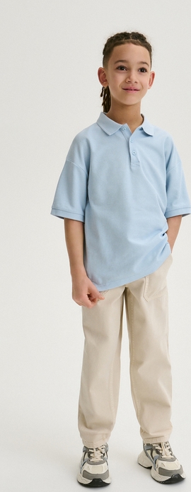 Niebieska koszulka dziecięca Reserved z bawełny dla chłopców