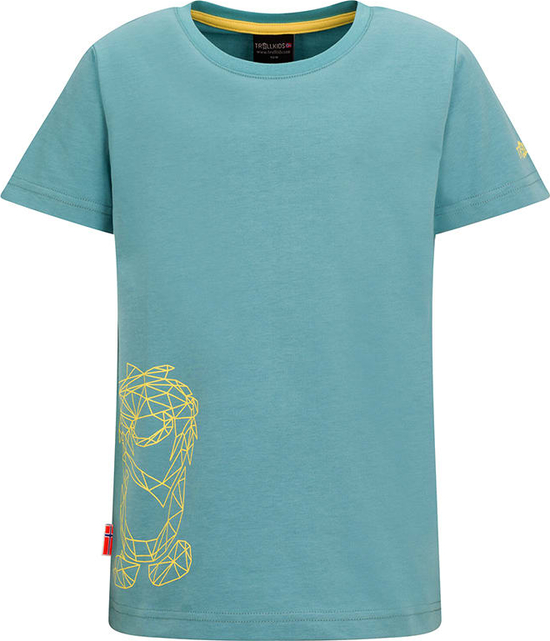 Niebieska koszulka dziecięca Trollkids z bawełny dla chłopców