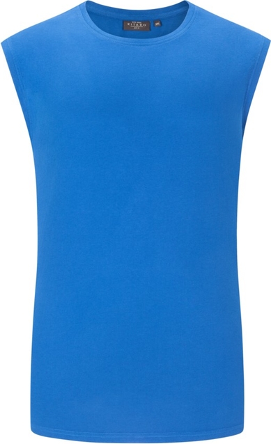 Niebieska koszulka Kitaro z bawełny bez rękawów