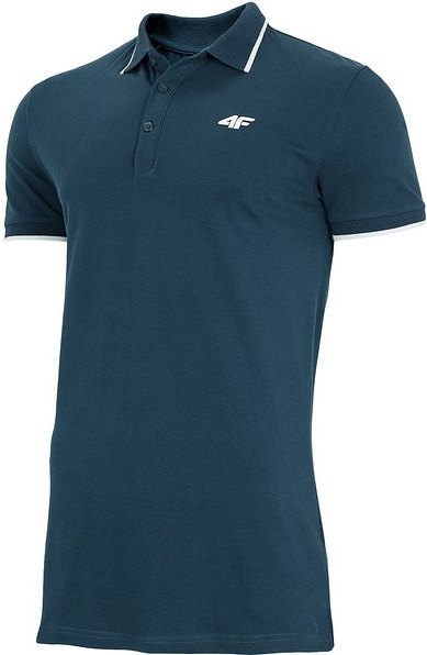 Niebieska koszulka polo 4F w sportowym stylu z krótkim rękawem