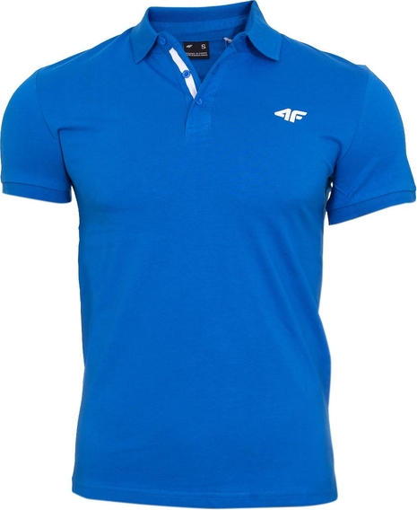 Niebieska koszulka polo 4F z bawełny w sportowym stylu