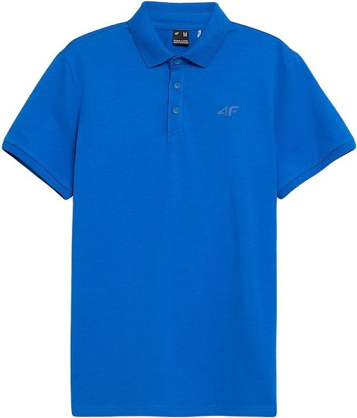 Niebieska koszulka polo 4F z krótkim rękawem