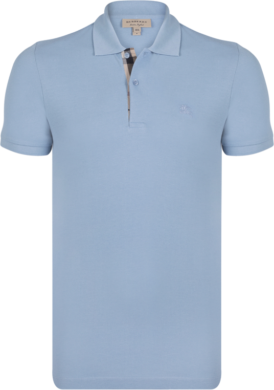Niebieska koszulka polo Burberry z krótkim rękawem