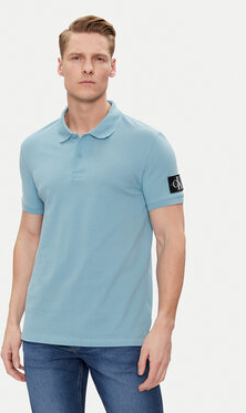 Niebieska koszulka polo Calvin Klein z krótkim rękawem w stylu casual