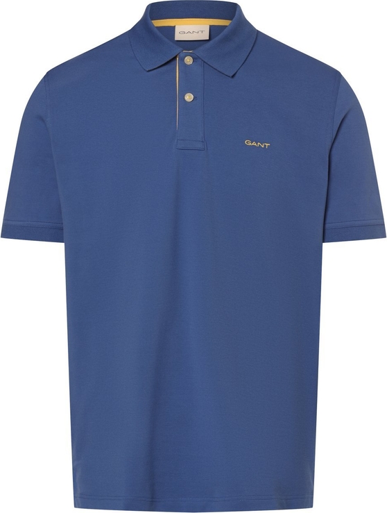 Niebieska koszulka polo Gant w stylu casual z krótkim rękawem