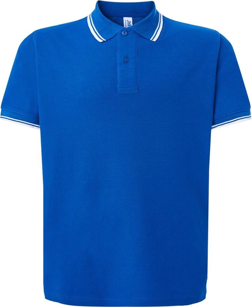 Niebieska koszulka polo JK Collection z bawełny