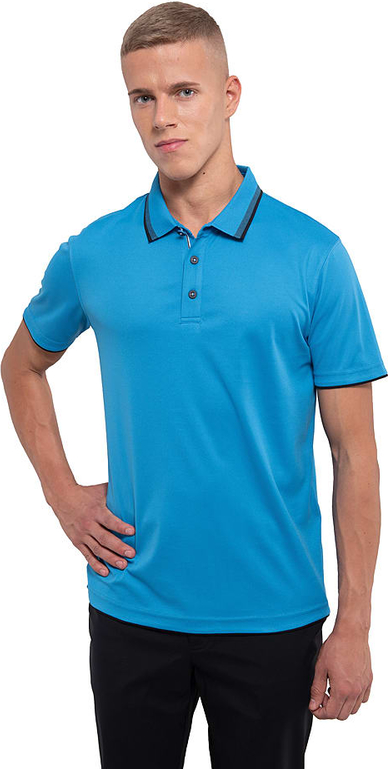 Niebieska koszulka polo Luhta z krótkim rękawem