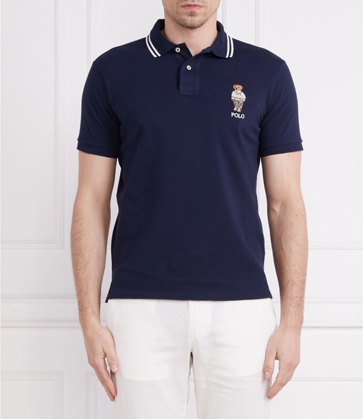 Niebieska koszulka polo POLO RALPH LAUREN w stylu casual