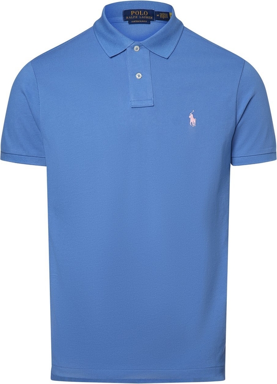 Niebieska koszulka polo POLO RALPH LAUREN z bawełny w stylu casual