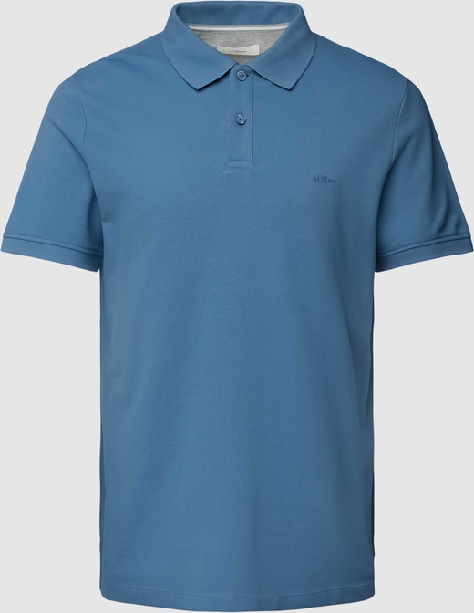 Niebieska koszulka polo S.Oliver z krótkim rękawem z bawełny