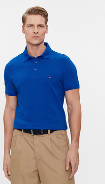 Niebieska koszulka polo Tommy Hilfiger z krótkim rękawem