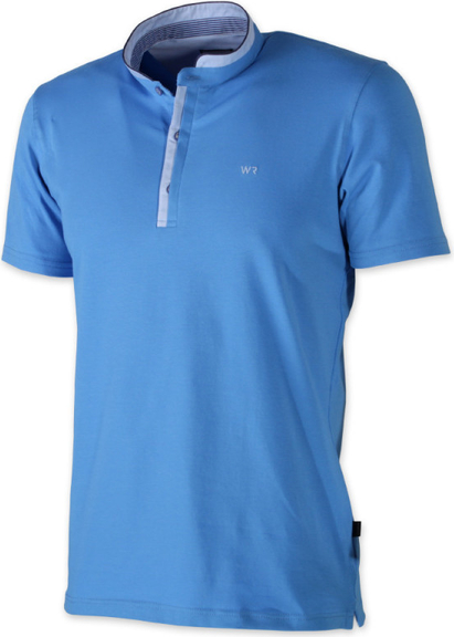Niebieska koszulka polo Willsoor w stylu casual z krótkim rękawem