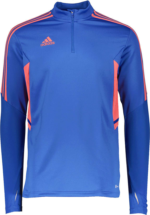 Niebieska koszulka z długim rękawem Adidas w sportowym stylu z długim rękawem