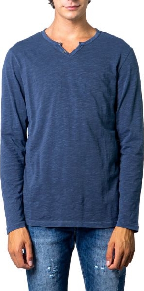 Niebieska koszulka z długim rękawem Jack Jones w stylu casual z długim rękawem