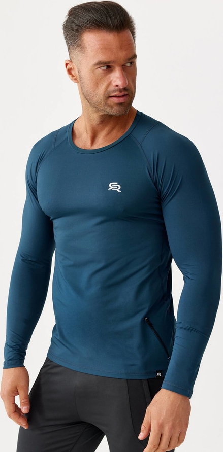 Niebieska koszulka z długim rękawem Rough Radical w sportowym stylu z długim rękawem termoaktywny
