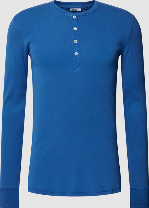 Niebieska koszulka z długim rękawem Schiesser z długim rękawem w stylu casual