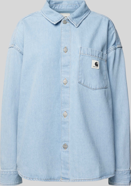Niebieska kurtka Carhartt WIP w stylu casual bez kaptura z bawełny