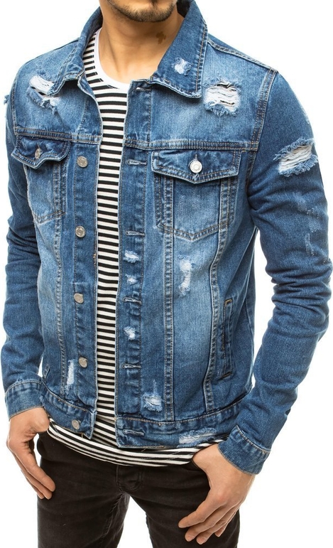 Niebieska kurtka Dstreet z jeansu w młodzieżowym stylu