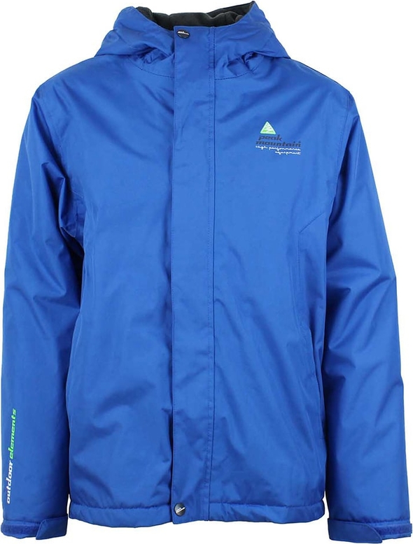 Niebieska kurtka Peak Mountain przejściowa z kapturem w stylu casual