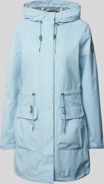 Niebieska kurtka Peek&Cloppenburg w stylu casual z kapturem długa