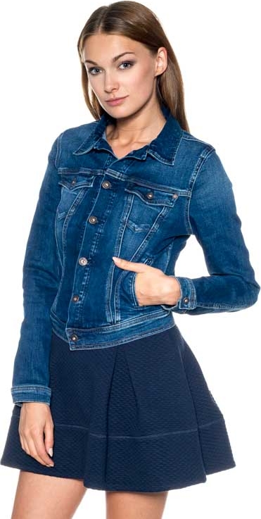 Niebieska kurtka Pepe Jeans w młodzieżowym stylu krótka