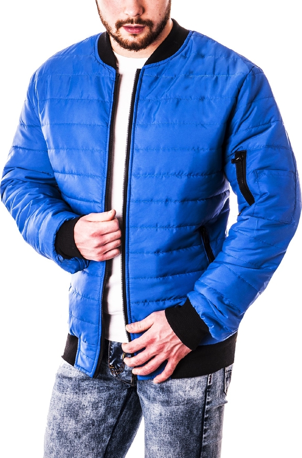 Niebieska kurtka Risardi w stylu casual