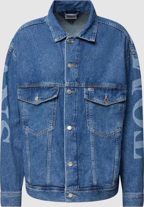 Niebieska kurtka Tommy Jeans w młodzieżowym stylu krótka