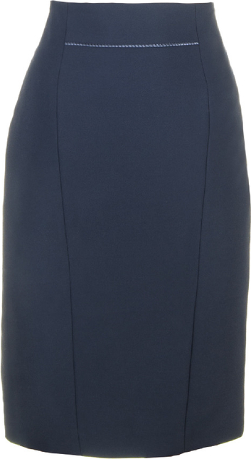 Niebieska spódnica Classic Fashion z bawełny midi