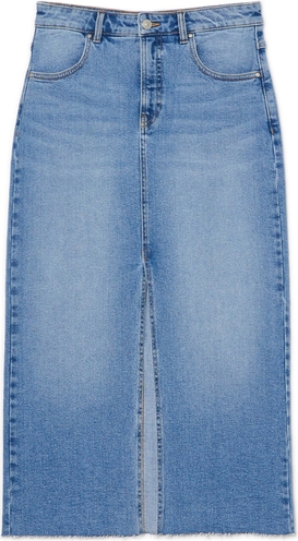 Niebieska spódnica Cropp z jeansu midi